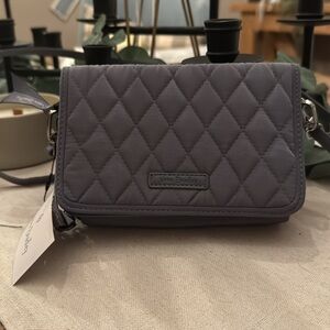 NWT - Vera Bradley RFID 3-in-1 Crossbody Bag in Carbon Gray